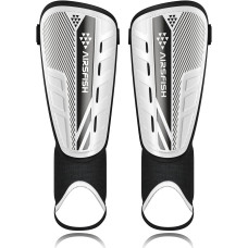 Модернізовані щитки AirsFish для гомілок для футболу для дітей, захисне спорядження, біло-чорний (2030)