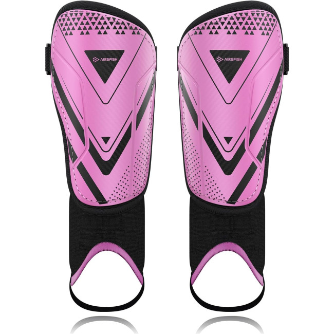 Модернізовані щитки AirsFish FOOT2 для гомілок для футболу для дітей, захисне спорядження, рожевий (2044)