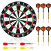 Набір дротиків DAWRIS з 10 сталевими дротиками, професійна сизалева мішень 30 см, кольорова (0156) № 