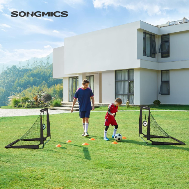 Набір з 2 дитячих футбольних воріт Songmics, чорний (2193)