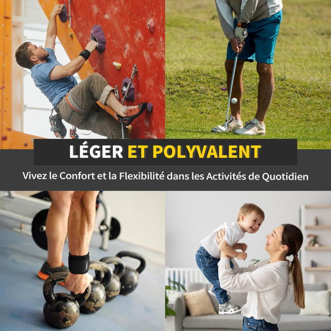 Наручный браслет CAMBIVO WS30, накладки на запястье 2 шт, черный (2195)