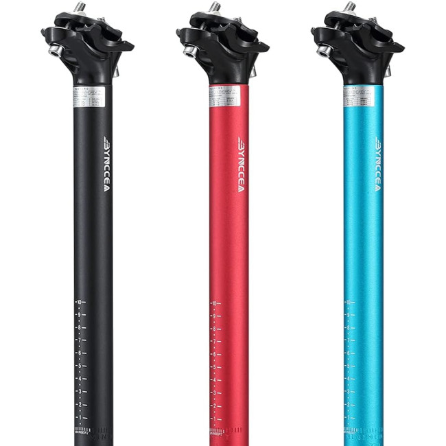 Підсідельний штирь велосипеда Bynccea 27,2 30,9 31,6 мм з алюмінієвого сплаву, чорний (3139)