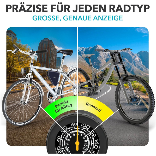 Потужний велосипедний насос CYCLEHERO, французький клапан, жовтий (0027)