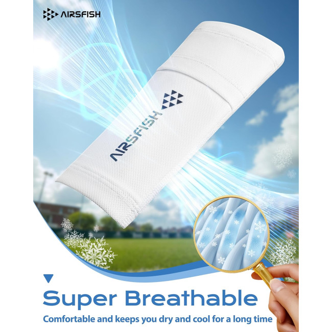 Щитки для гомілок AirsFish FOOT5 футбольні для дітей та дорослих, сертифіковані CE, рукави, з EVA-подушками, біло-золоті (2053)