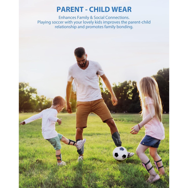 Щитки для гомілок футбольні AirsFish SG-BP, дитячі, юнацькі, сертифіковані CE, Airsfish, захисне спорядження для гомілок, чорний (2052)