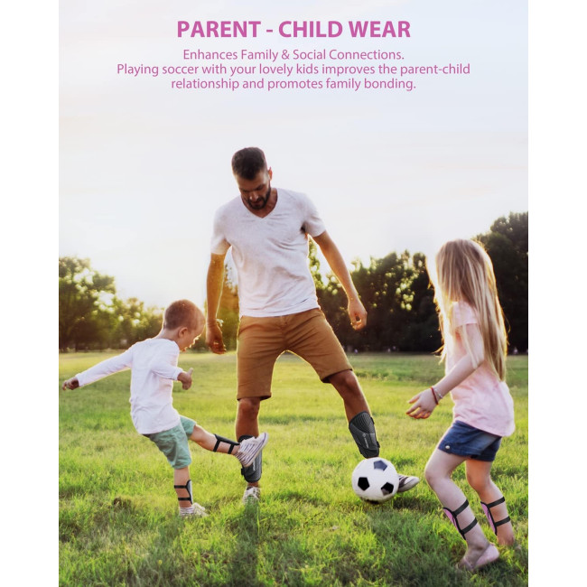 Щитки для гомілок футбольні AirsFish SG-BP, дитячі, юнацькі, сертифіковані CE, Airsfish, захисне спорядження для гомілок, рожеві (2048)