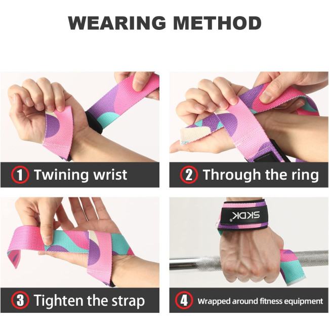 SKDK Стрічки для силових тренувань в тренажерному залі, камуфляжний фіолетовий (5089)