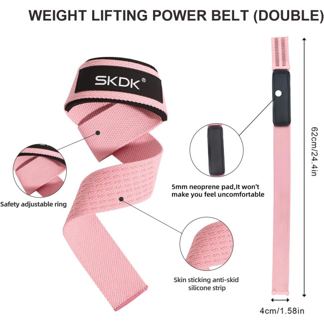 SKDK Стрічки для силових тренувань в тренажерному залі, рожевий (5088)