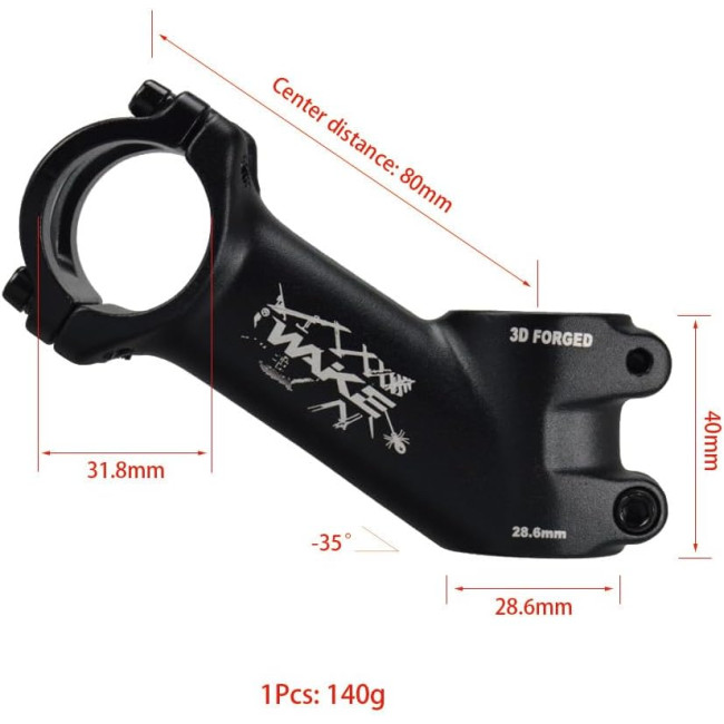 Вынос руля YoGaes для велосипеда, ультралегкий, 25-35 градусов (4130)