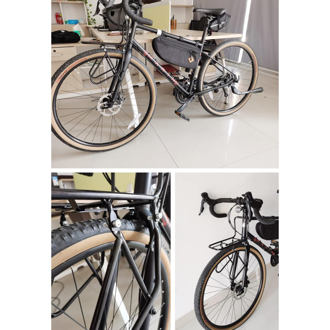 WLDOCA Передній багажник для велосипеда, навантаження 15 кг. чорний (5022)