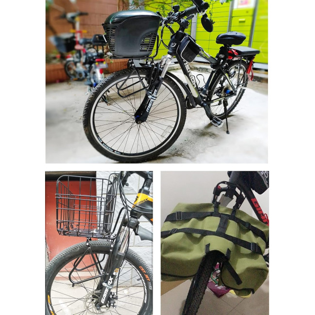 WLDOCA Передній багажник для велосипеда, навантаження 15 кг. чорний (5022)