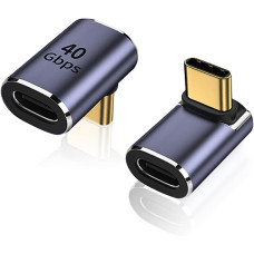 Адаптер AreMe USB-C чоловічий-жіночий з прямим кутом 90 градусів, подовжувач адаптера Type-C з 90-градусним роз'ємом (0194)