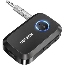 Адаптер Aux-Bluetooth 5.4 UGREEN CM596 з вбудованим мікрофоном, 15 годин відтворення, гучний зв'язок, чорний (0018)