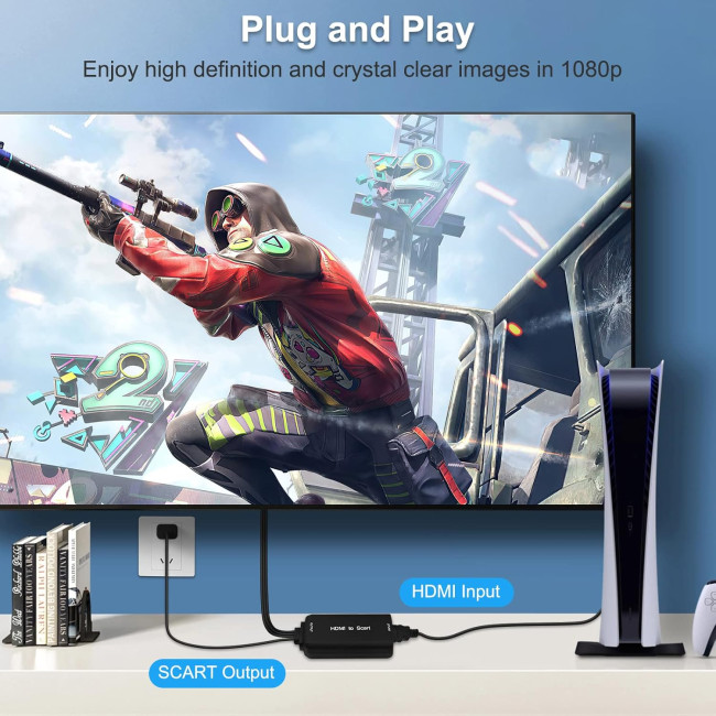 Адаптер Ozvavzk HDMI-SCART з кабелем HDMI (3047)