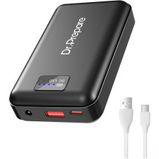 Акумулятор Dr.Prepare ємністю 16000 мАг з виходом 7,4 В постійного струму для жилета з підігрівом, маски для очей, чорний (2071)