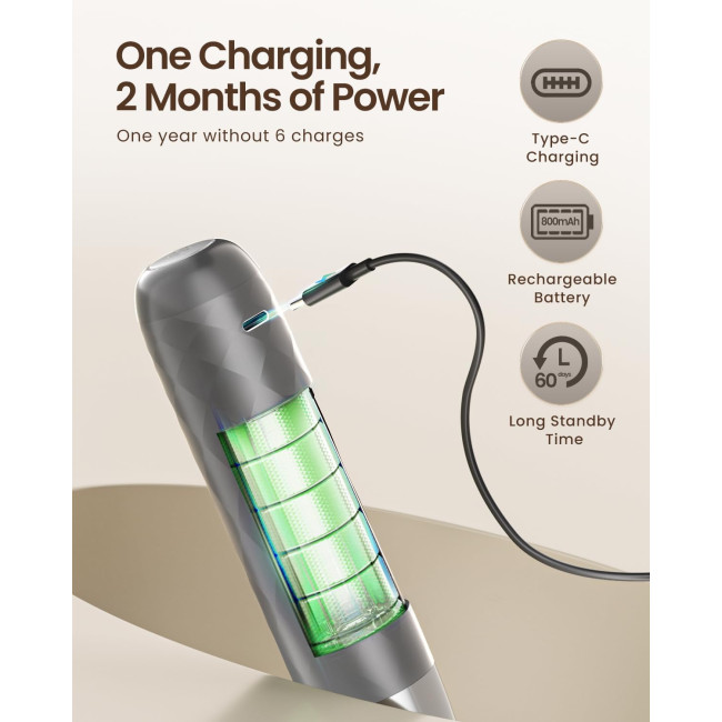 Акумуляторний піноутворювач для молока Maestri House, знімний вінчик з нержавіючої сталі, міксер для напоїв, без підставки (2100)