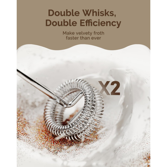 Акумуляторний піноутворювач для молока Maestri House, знімний вінчик з нержавіючої сталі, міксер для напоїв, без підставки (2100)