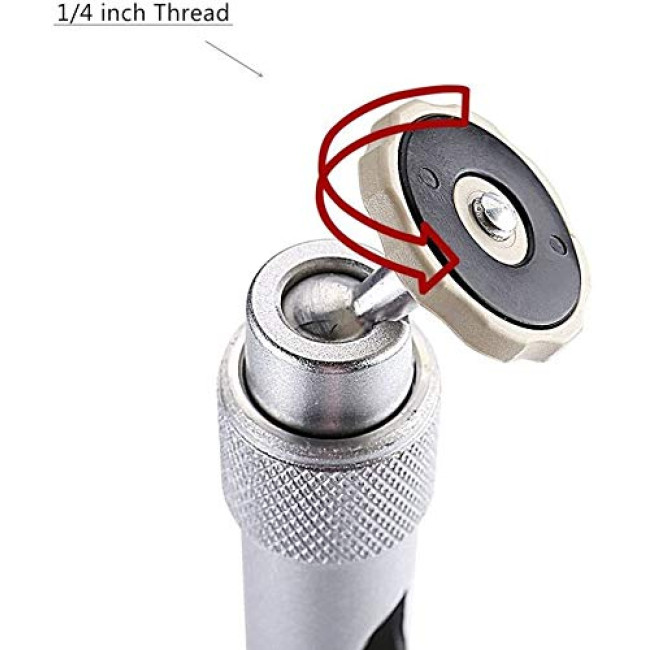  Алюмінієвий кронштейн Alexvyan для камери відеоспостереження, нучкий кронштейн для внутрішнього та зовнішнього використання, срібний (0077)