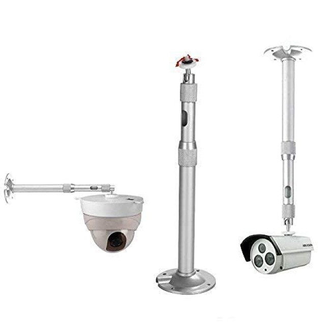  Алюмінієвий кронштейн Alexvyan для камери відеоспостереження, нучкий кронштейн для внутрішнього та зовнішнього використання, срібний (0077)