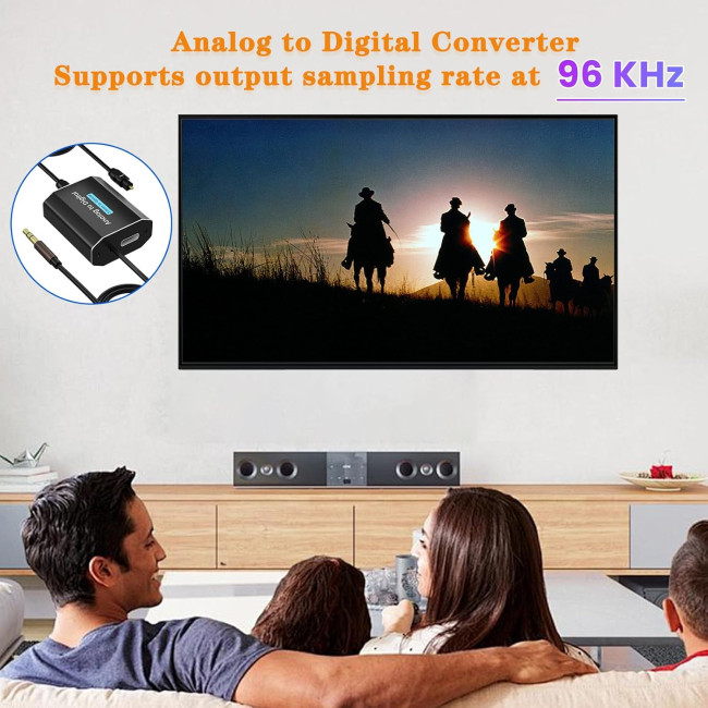 Аналого-цифровий аудіоперетворювач AMANKA MO-89 3,5 мм на оптичний кабель-адаптер AUX (3176)