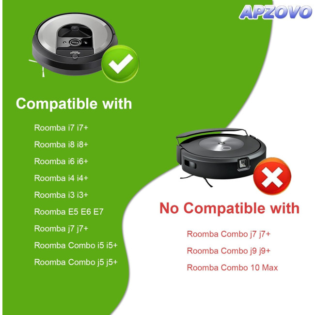 APZOVO Запасні аксесуари AP-IR, сумісні з iRobot Roomba серії E та I, зелений (5024)