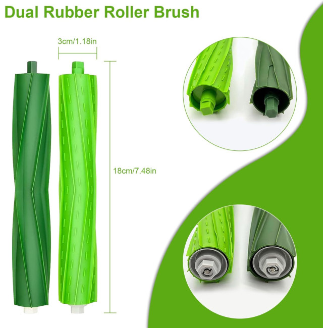 APZOVO Запасні аксесуари AP-IR, сумісні з iRobot Roomba серії E та I, зелений (5024)