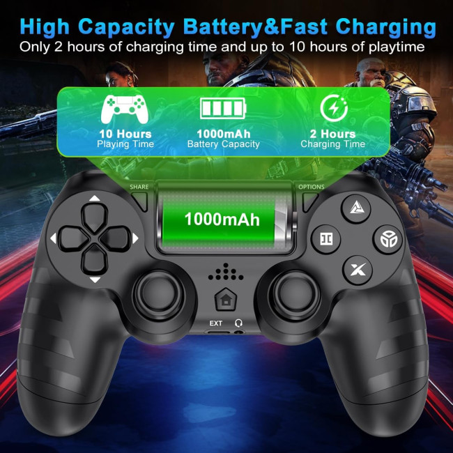 Бездротові контролери DYONDER для PS4/Pro/Slim та ПК, чорний (3198)