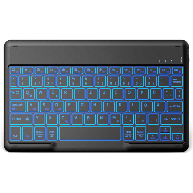 Беспроводная Bluetooth-клавиатура EasyAcc K02, совместимая с планшетами Windows/Android/iOS, с подсветкой, черная (2034)