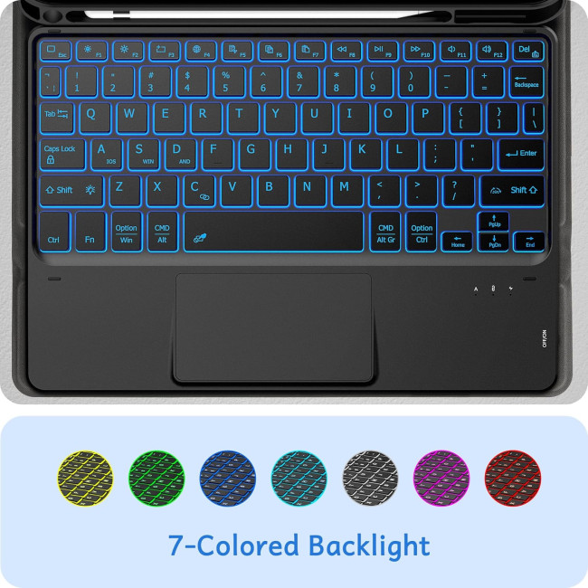 Бездротова клавіатура CACOE K08BT для iPad/Samsung/Lenovo/Windows/iPad Pro/iPad mini, чорний (2167)