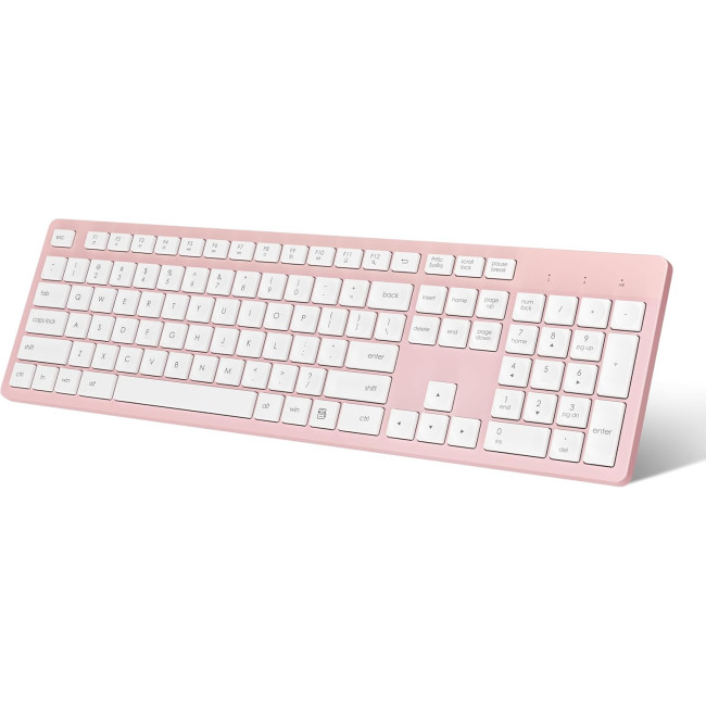 Бездротова клавіатура LeadsaiL K786-KB, рожева (4172)