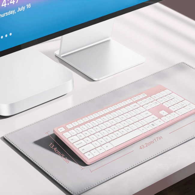 Бездротова клавіатура LeadsaiL K786-KB, рожева (4172)