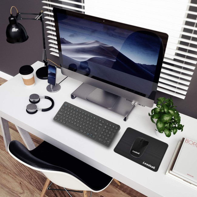 Бездротова клавіатура та миша LeadsaiL KF02UK-BLACK, чорний (4183)