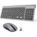 Бездротова клавіатура та миша LeadsaiL LX-008, сірий (4178) № 