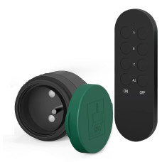 Бездротова розетка SURNICE для зовнішнього використання, IP44, радіус дії 40 м, 2300 Вт, зелена (2113)