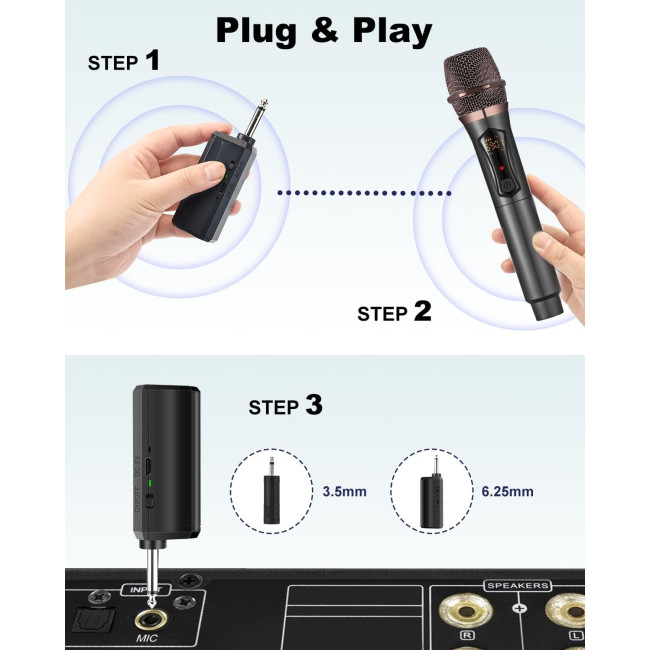 Бездротовий мікрофон ALPOWL WXM-001, чорний (3055)