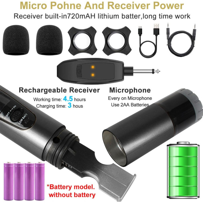 Бездротовий мікрофон ALPOWL WXM, чорний (3056)