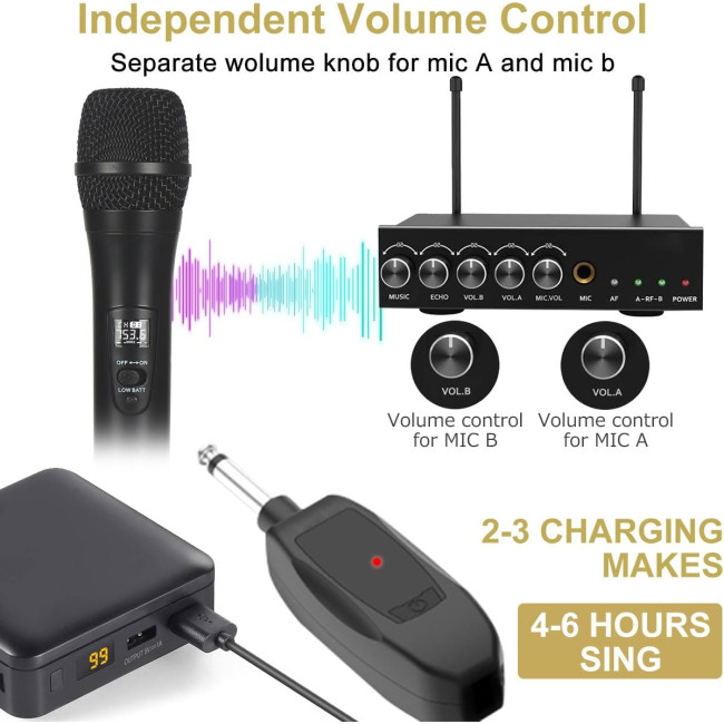 Бездротовий мікрофон ALPOWL WXM, чорний (3056)