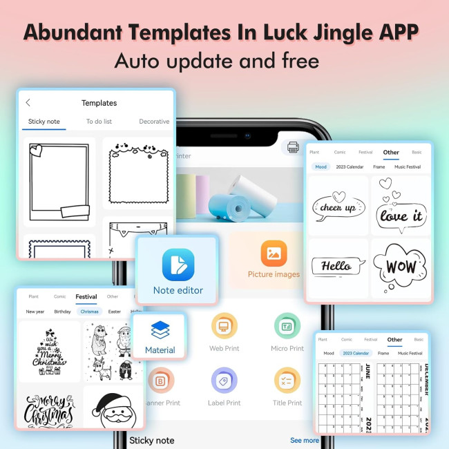 Bisofice Міні-принтер S1 для наклейок, термічний, зелений (4190)