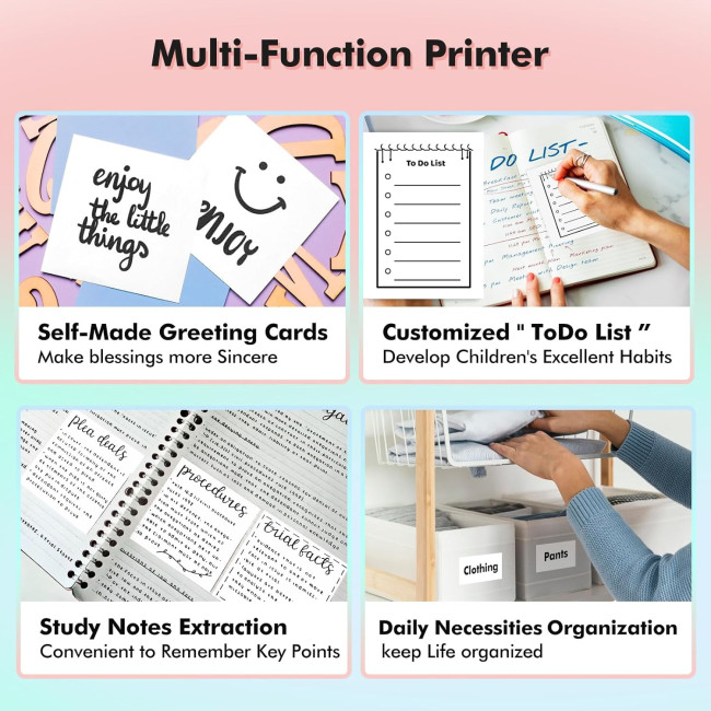 Bisofice Міні-принтер S1 для наклейок, термічний, зелений (4190)