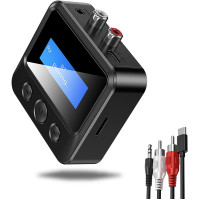 Bluetooth-передавач-приймач  WCCDYZDTG C39S з РК-екраном, TF-картою, підтримкою Plug-Play, підтримкою 3,5 мм AUX, RCA (0160)