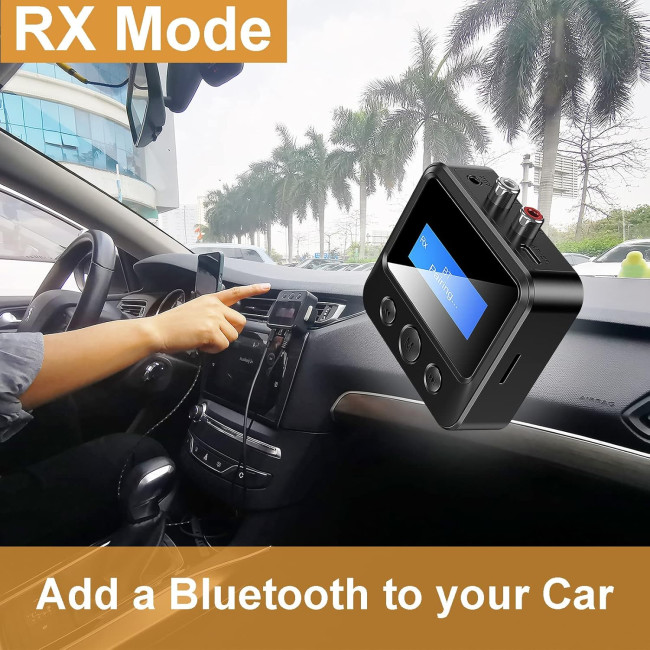 Bluetooth-передавач-приймач  WCCDYZDTG C39S з РК-екраном, TF-картою, підтримкою Plug-Play, підтримкою 3,5 мм AUX, RCA (0160)