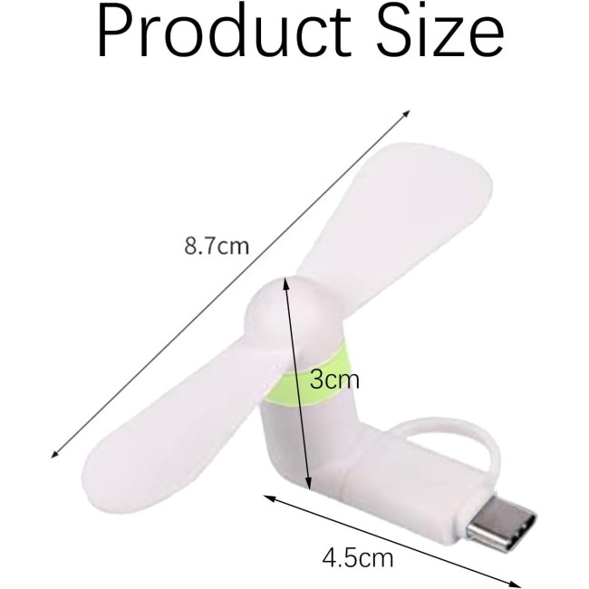 Cerioll міні-вентилятор для мобільного телефону, 5 штук, Type-C (5074)