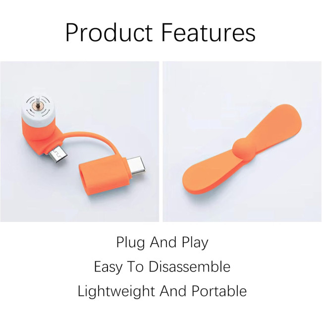 Cerioll міні-вентилятор для мобільного телефону, 5 штук, Type-C (5074)