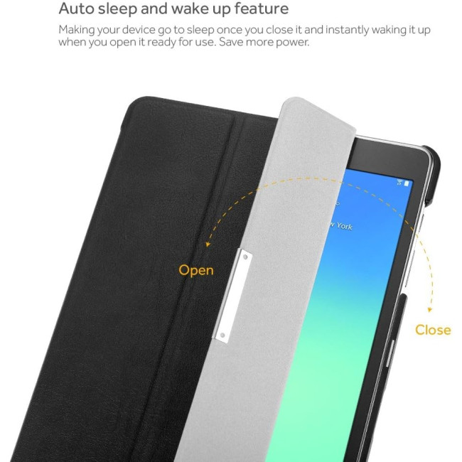 Чохол для Samsung Galaxy Tab A 9.7, EasyAcc Ultra Slim Cover Smart Cover з підставкою, автоматичним пробудженням від сну, чорний (2057)