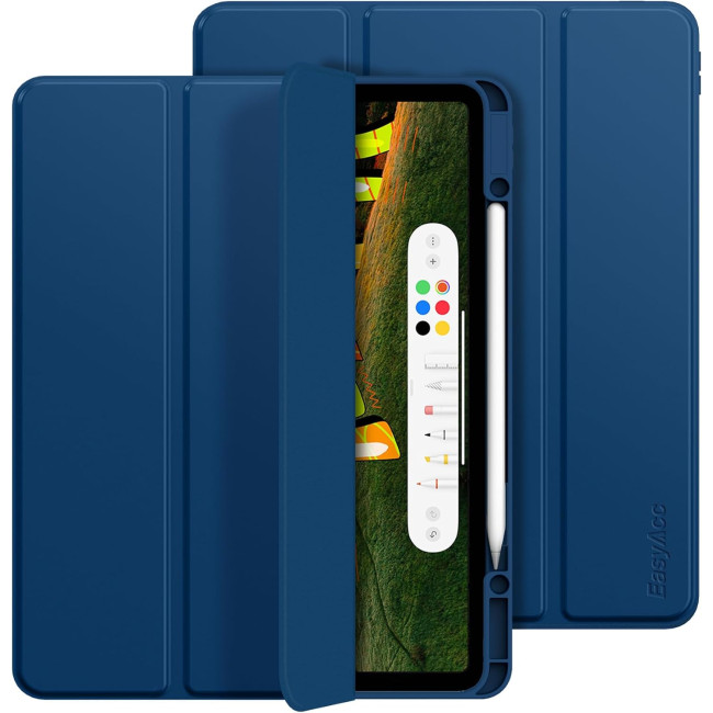 Чехол EasyAcc 01PGIPP13UN, совместимый с iPad Pro 12,9 дюймов 6-го/5-го/4-го/3-го поколения, с ТПУ и подставкой - синий (2040)