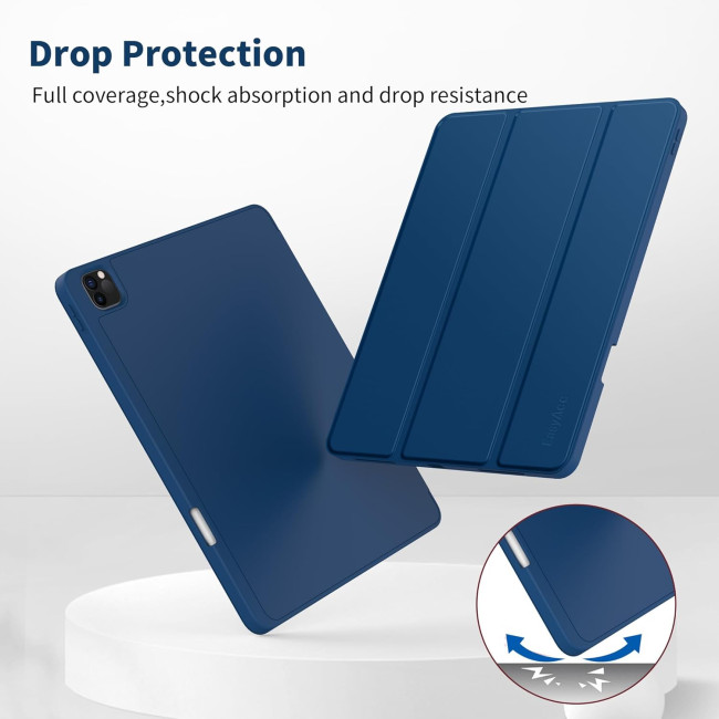 Чехол EasyAcc 01PGIPP13UN, совместимый с iPad Pro 12,9 дюймов 6-го/5-го/4-го/3-го поколения, с ТПУ и подставкой - синий (2040)