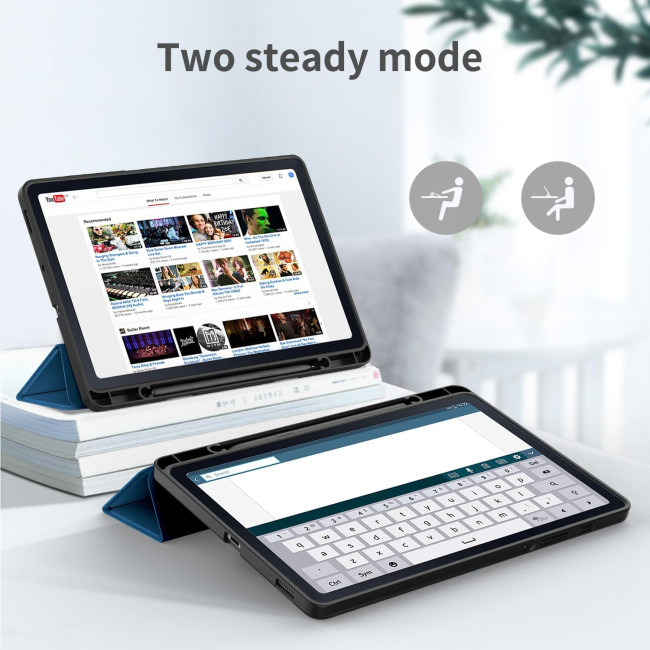 Чехол EasyAcc для Samsung Galaxy Tab S6 Lite 2024 2022 2020 10.4 дюймов с защитной пленкой для экрана – ультратонкий, синий (2056)