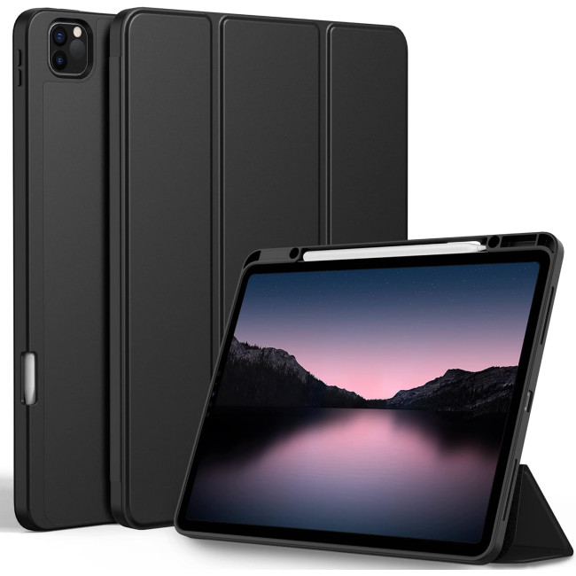 Чехол EasyAcc PGIPP13UN, совместимый с iPad Pro 12,9 дюймов 6-го/5-го/4-го/3-го поколения, с ТПУ и подставкой - черный (2039)