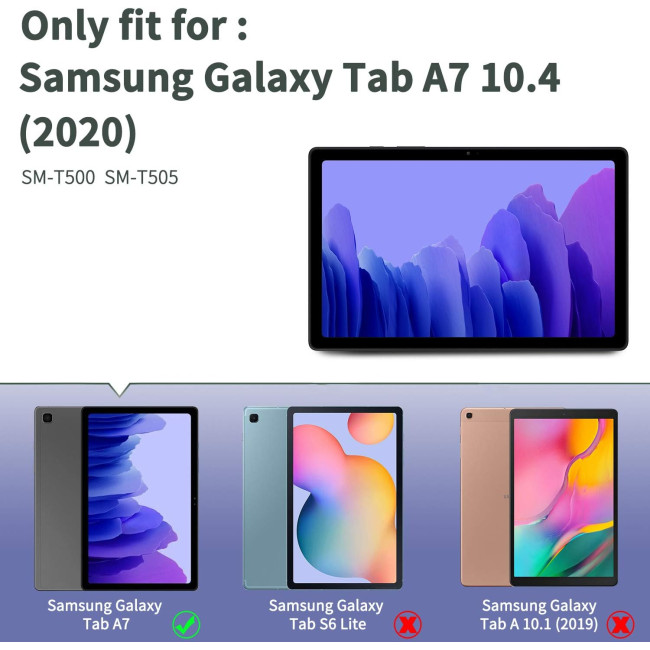 Чохол EasyAcc, сумісний із Samsung Galaxy Tab A7, 10.4, чорний (3042)