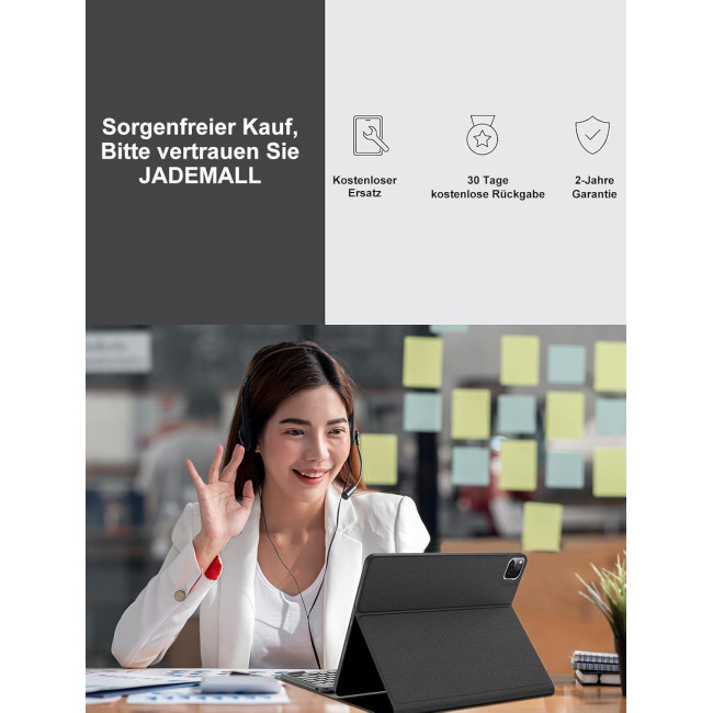 Чохол JADEMALL для iPad Pro 12.9 з клавіатурою, чорний (3113)